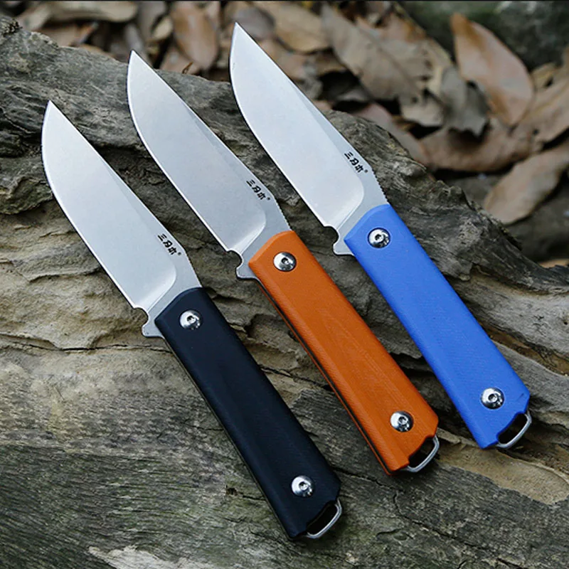 Нож для выживания Sanrenmu S611 с фиксированным лезвием рукоятка G10 из нержавеющей