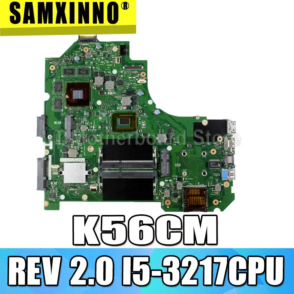 Материнская плата для ноутбука ASUS S550CA K56CM rev 2,0 с i5-3217 процессором GM Integrated HD graphics 4000, протестированная S-4