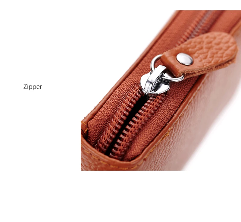 Fashion quality chengguan CL2221 Genuine leather 9 Card bag 2 Coin Pocket Women men short Wallet small Zipper Purse Card bag