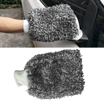 

Soft Car Wash Gloves Tools Microfiber Plush Cleaning Detailing Pro Useful