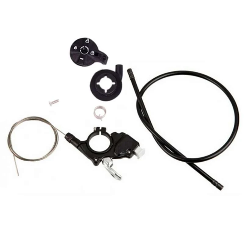 Черный fork wire controller Aluminium Mountain Bike Bicycle Cycling Brake Accessories Smart Remote Lockout6 - Цвет: Черный