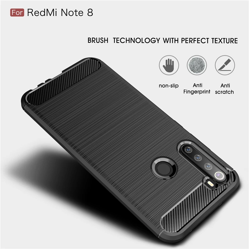 Чехол для Xiaomi Redmi Note 8 чехол противоударный бампер чехол из углеродного волокна для Xiaomi Redmi Note 8 Pro Чехол для Redmi Note 8 чехол