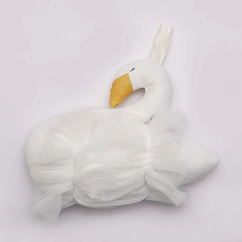 Nordic Swan Cushions Pillow For Kids Room Nursery Decor Plush White Swan Cushions Toy For Nursery Baby Photography Props Decor