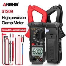 ANENG ST209 multimeter multimetre digital professionel pince amperemetrique tester multimètre numérique pince mètre 6000 compte vrai RMS Amp DC/AC courant pince testeur mètres voltmètre 400v gamme automatique