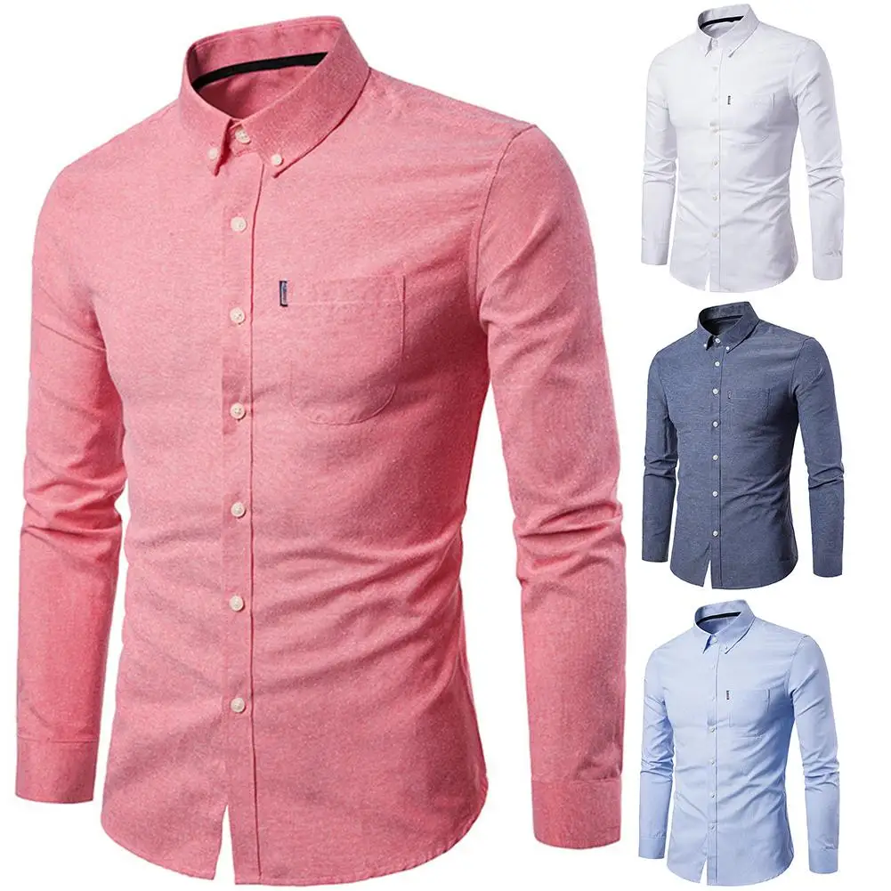 2019 Men Dress Shirt Long Sleeve Slim Man Shirts Designer High Quality Solid Male Clothing Fit Business Shirts 2019 Men Dress Shirt Long Sleeve Slim Man Shirts Designer High Quality Solid Male Clothing Fit Business Shirts
