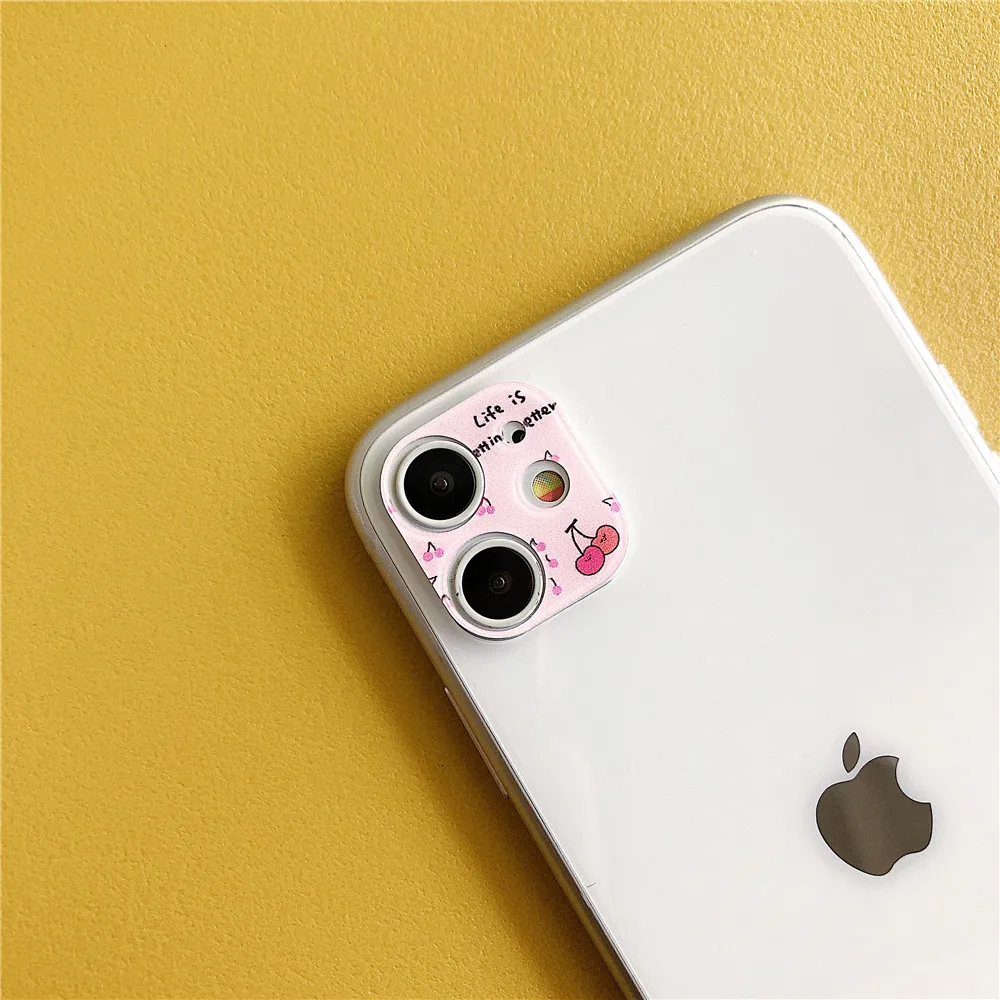 Прозрачный Милый мультяшный чехол-пленка для объектива камеры для iphone11, забавная Защитная крышка для объектива камеры, ультратонкая Крышка для камеры - Цвет: Прозрачный