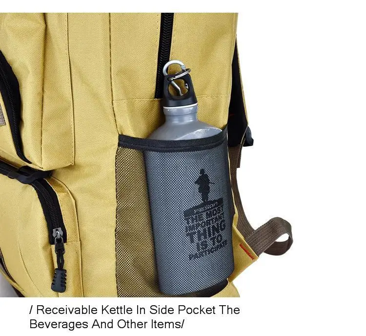 Large capacity waterproof nylon backpack men's travel backpack sports backpack outdoor hiking backpack camping men's backpack
