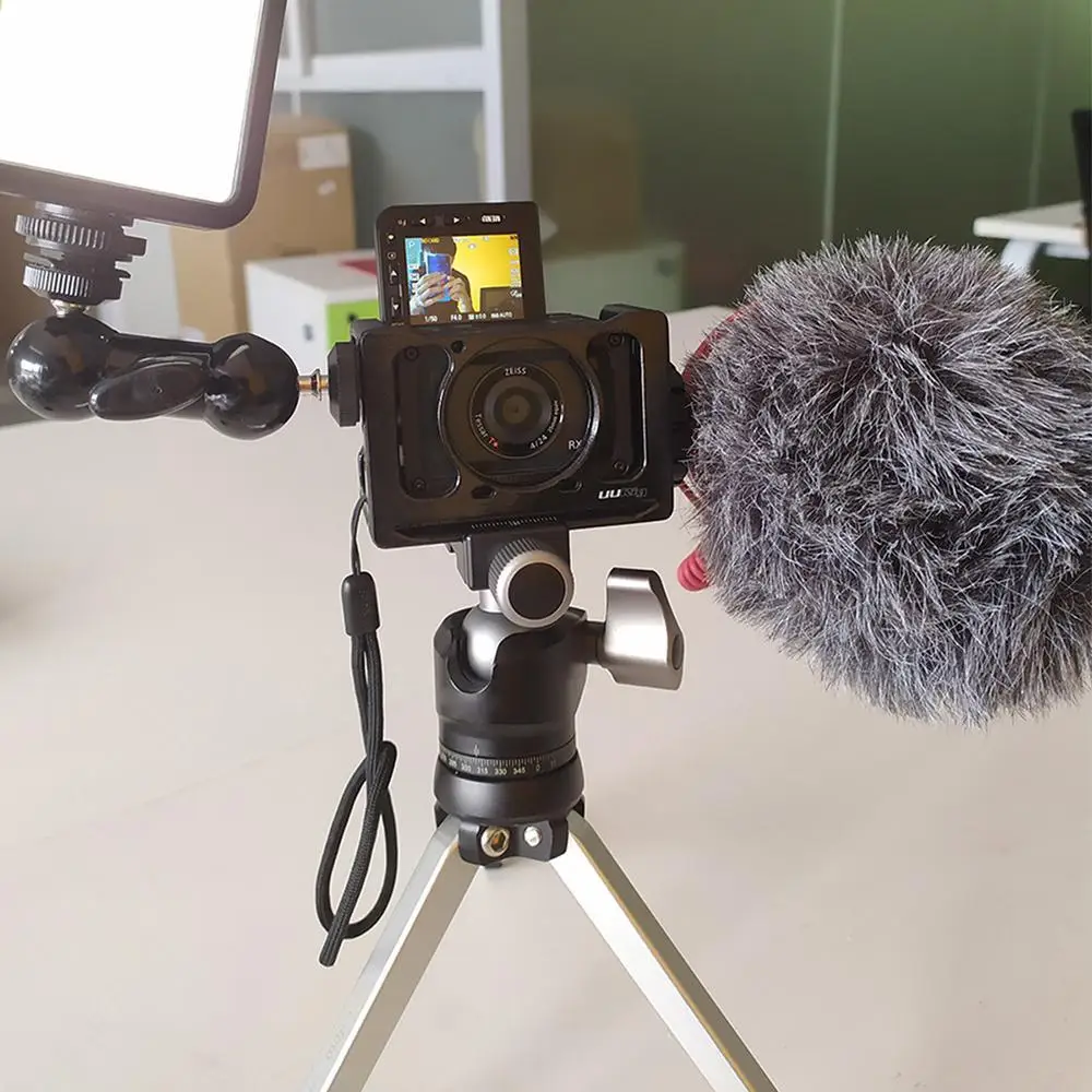 Крепление-сетка для камеры inlock держатель для sony RX0 II защитный металлический держатель Vlogging Холодный башмак 37 мм адаптер фильтра объектива 1/4 ''3/8''