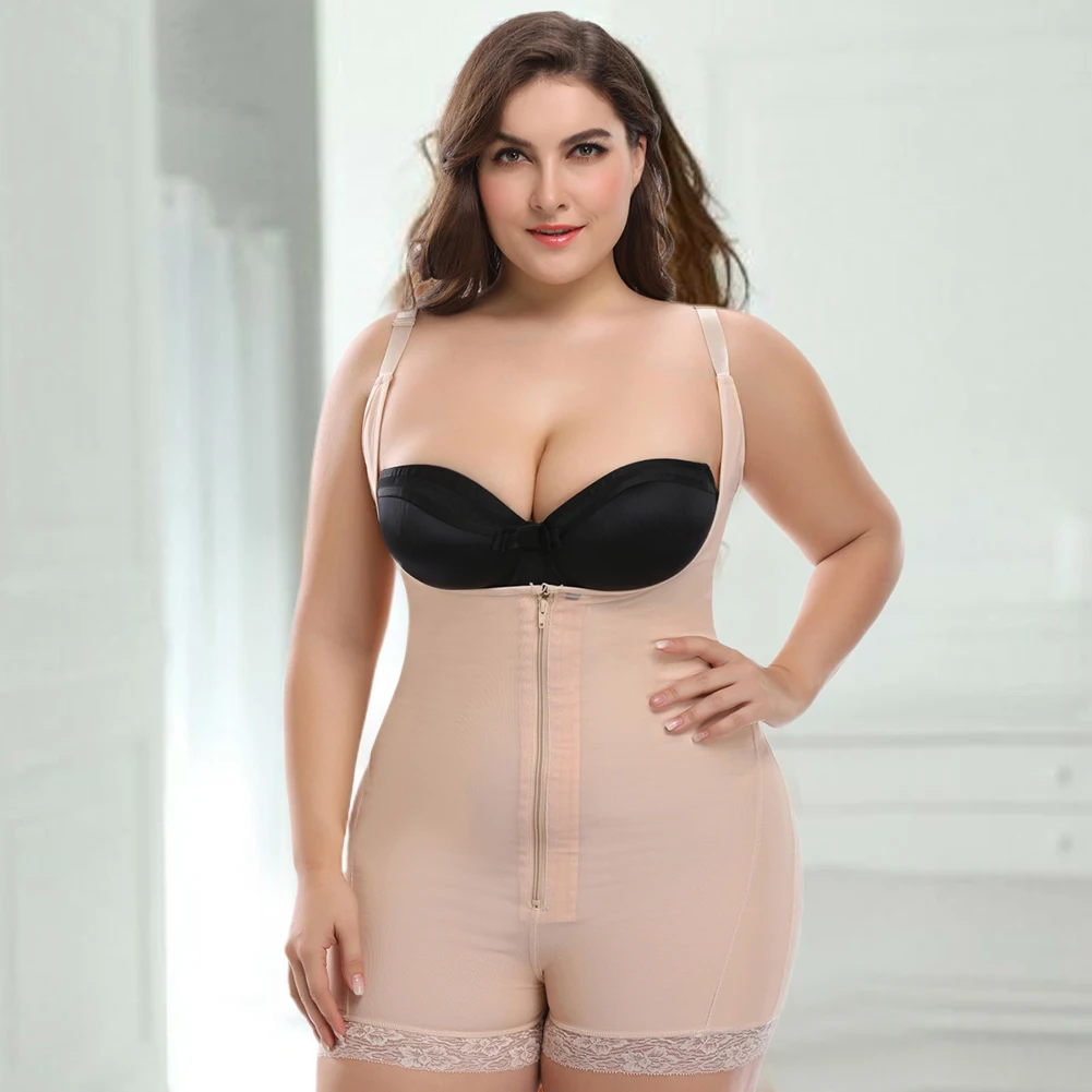 Women Fitness Abdomen Body Shaper Partum Surgery Seamless Hip Binders Front Zipper Solid Waist Postnatal Slimming Trainer