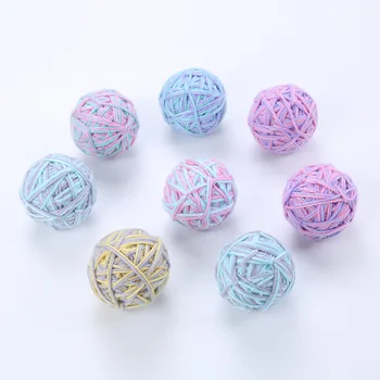

Wool Ball Cat Toy Molar Bell Plush Ball Toy Fine Wool Ball Pet Candy Multi-color Cat Supplies