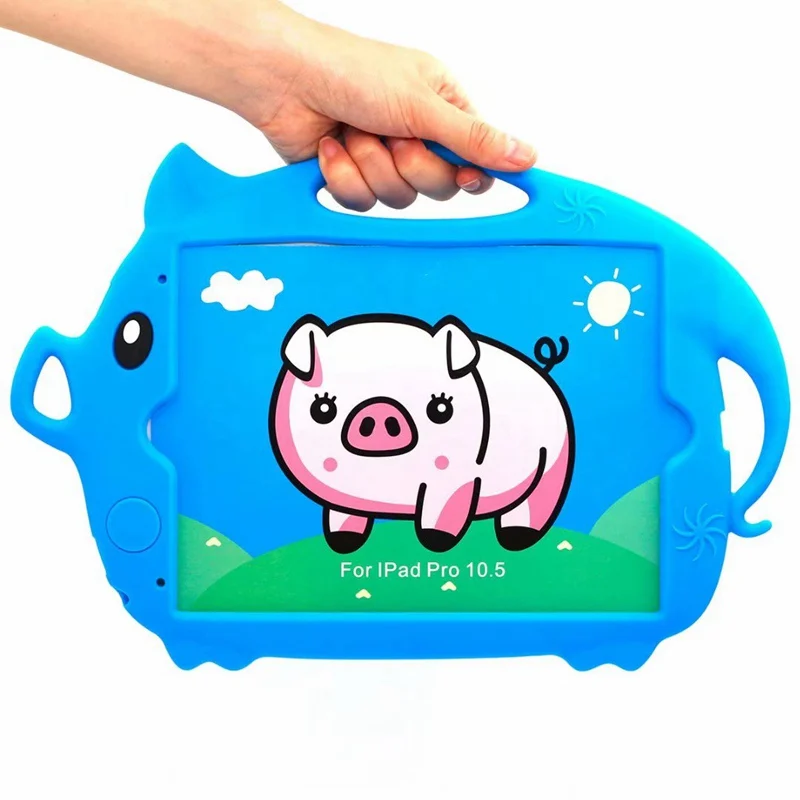 Милый детский чехол с мультяшным рисунком для IPad 10 2 2019 силиконовый + PC подставкой