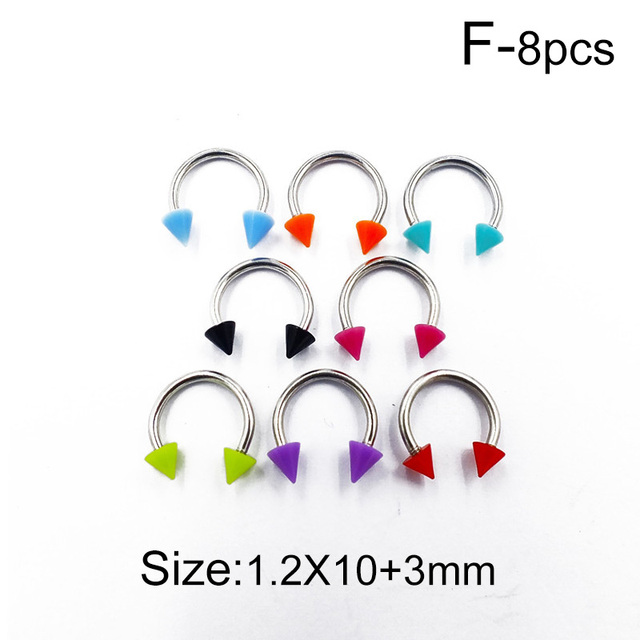 New Horseshoe Fake Nose Ring Tragus Piercing Surgical Steel Septum Ear Lip Tragus Industrial Piercing Body Jewelry