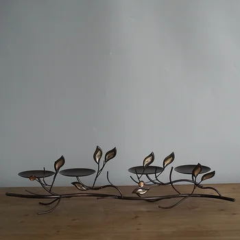 

Vintage Iron Candle Holders Tree Branches Home Decoration