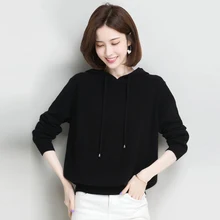 #Special Offers Women Sheep Wool Blend Pullover Sweaters Black Blue Khaki Soft Warm Cashmere Wool Knit Top Hooded Knitwear Hoodies Autumn Winter #Special Offers Women Sheep Wool Blend Pullover Sweaters Black Blue Khaki Soft Warm Cashmere Wool Knit Top Hooded Knitwear Hoodies Autumn Winter