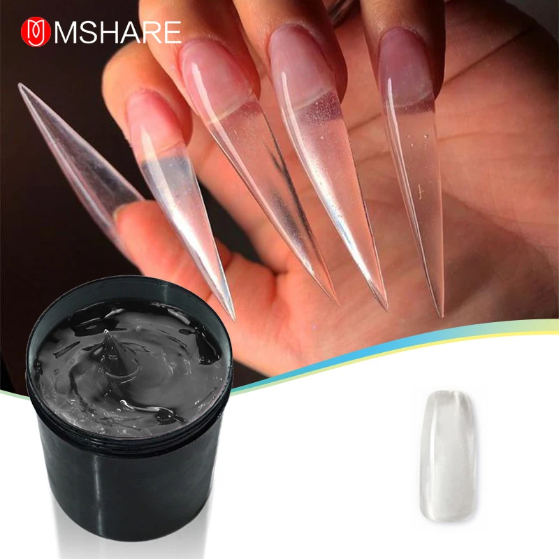 

MSHARE 1kg Clear Jelly Gel For Nail Extension Fast Gel White Pink Brown Quick Building