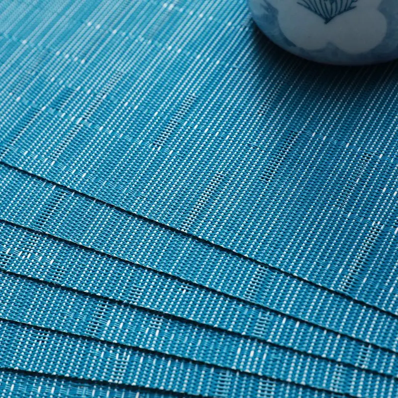 Fan-Shaped Teslin PVC placematt круглый стол плиты Pad изоляционная одежда-устойчивые бытовые предметы