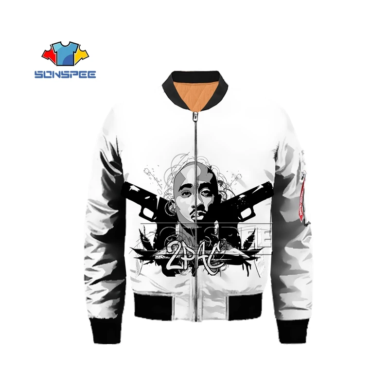 16 Мужская куртка с 3D-принтом раппер, женская модная футболка с рисунком 2pac Tupac/Biggie Smells, Harajuku, футболки, homme, куртка для полета - Цвет: 16