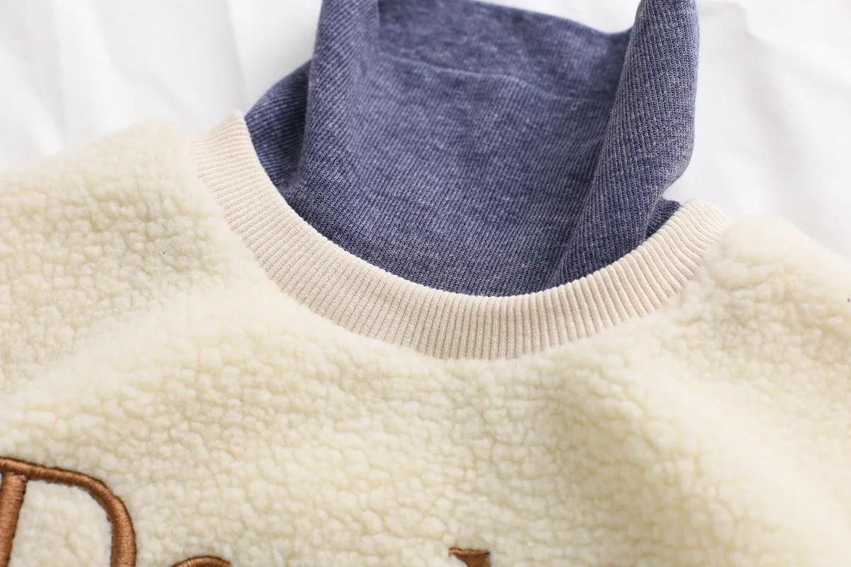 Комплект детской одежды, свитер с длинными рукавами, рубашка и юбка-карандаш, зимний теплый детский комплект одежды, модные комплекты с высоким воротником