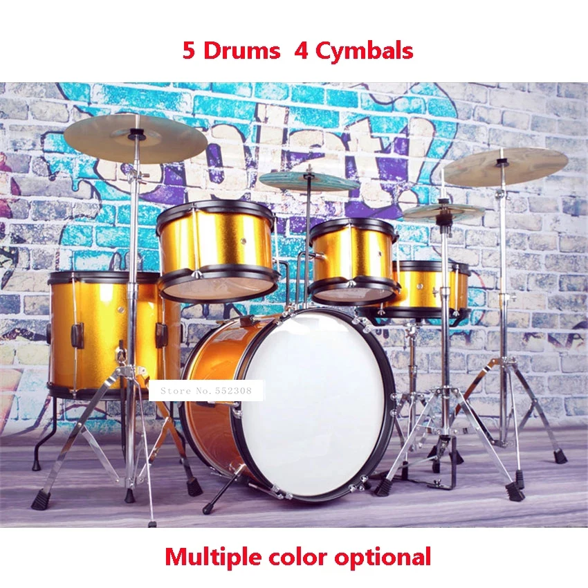 RT-500 Kids Musical Percussion Instruments Toys Five Drums Children Beginners Jazz Drum/Drum Kit Set Musical Toy for Children