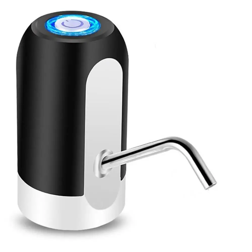 Портативный Электрический диспенсер для воды, USB зарядка, галлон, бутылка для питья, переключатель, умный беспроводной водяной насос, оборудование для обработки воды - Цвет: black