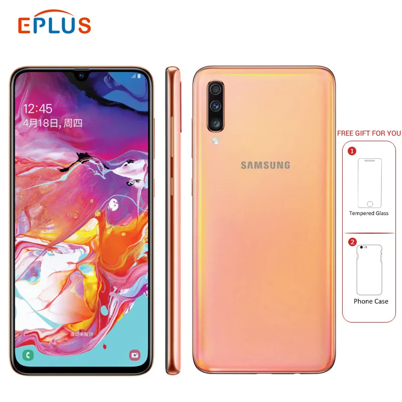 Samsung Galaxy A70 A7050 смартфон с 6 7-дюймовым дисплеем восьмиядерным процессором Snapdragon 675