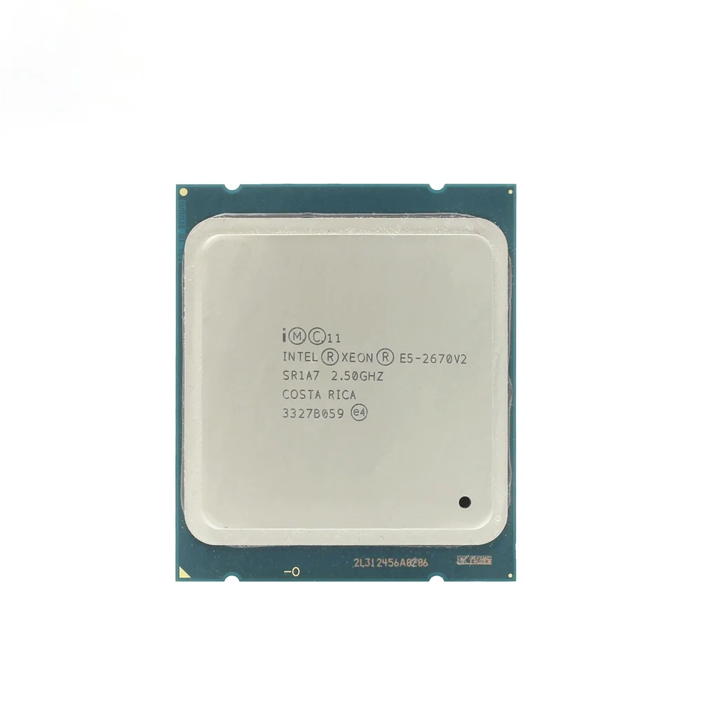 Intel Xeon Serv Processor E5-2670 V2  E5 2670 V2  CPU 2.5 LGA 2011 SR1A7 Ten Cores  Desktop processor e5 2670V2 100% normal work