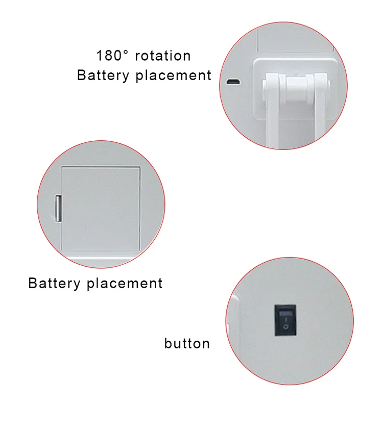 Зеркало для макияжа 22 светодиодный светильник косметический Miroir сенсорный экран гибкий 1X/2X/3X/10X увеличительное косметическое USB или батарея использование регулируемый