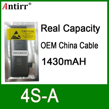 

10pcs/lot Real Capacity China Protection board 1430mAh 3.7V Battery for iPhone 4S zero cycle replacement repair parts 4S-A