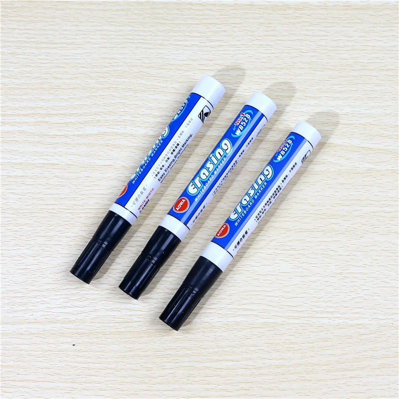 Black 3pcs 3 шт./лот фломастер для белой доски стираемые маркеры письма на водной основе ручки красочные черные школьные классные принадлежности белая доска ручка - Цвет: Black 3pcs