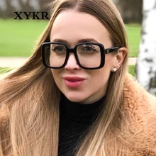 XYKGR новая большая коробка круглая передняя рамка очки женские четыре-квадратные тренд тока близорукость женский оптический оправа для Компьютерных Очков