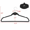 10/20Pcs Foldable Black Velvet Clothes Rack, Non-Slip Flocking Hanger, Balcony Home Accessories, Wardrobe Organizer, Wardrobe 5