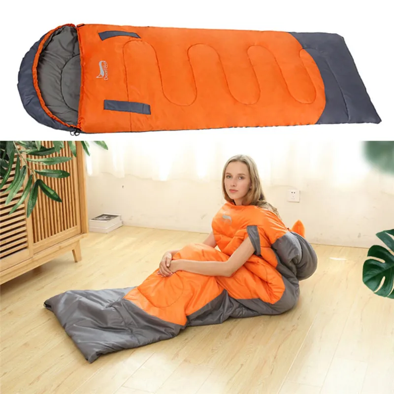 

Sleeping Bag Portable Envelope Type Spliced Leisure Warm Hands Can Reach Sleeping Bag For Outdoor Camping For Adultsve