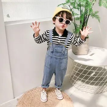 

Boy's autumn jeans suit 2020 new Korean version of baby boy's back pants autumn pants with shirt fashion 1-105