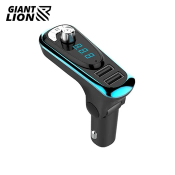 

Car Fm Transmitter Bluetooth 5.0 Car Mp3 Player Modulator Adapter Battery Voltage TF Card Hands free Dual USB Smart Chip