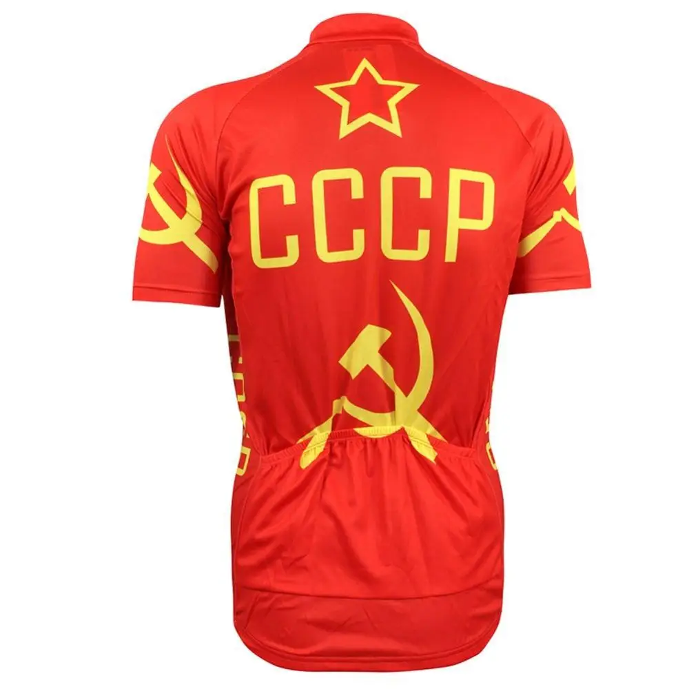 Красный CCCP свитер kuthlu русский с коротким рукавом велосипед рубашка футболка мотоцикл для кросса наружная Толстовка