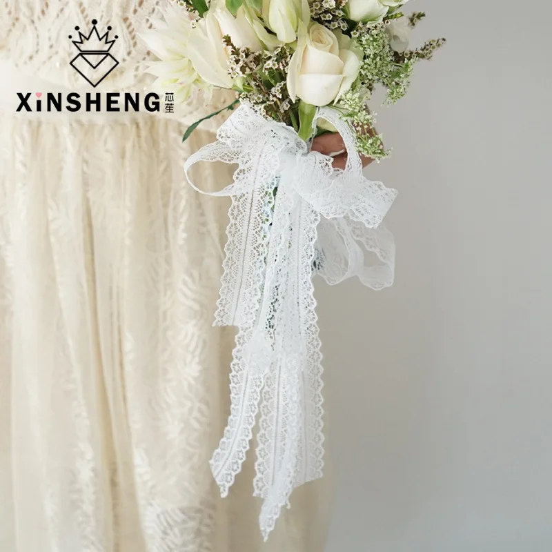 Lace Ribbon Bouquet Flower Packaging Material 30 Yards Handmade DIY Colorful for Florist Gift Candy Box Valentine's Day Wedding | Дом и