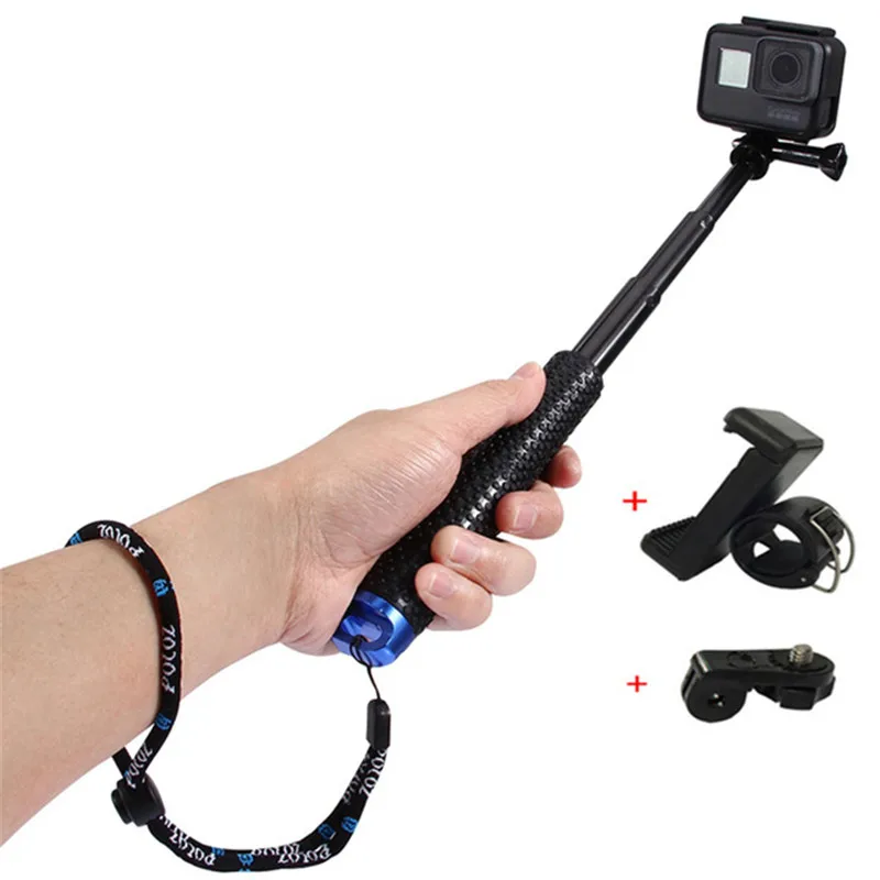 Monopod 19 дюймов светильник вес для съемки, селфи палка, растяжимый с Bluetooth Контролируемая ручным моноподом для экшн-Камеры Gopro Hero 8 7 6 SJCAM YI 4K DJI Osmo экшн Камера аксессуары - Цвет: Monopod