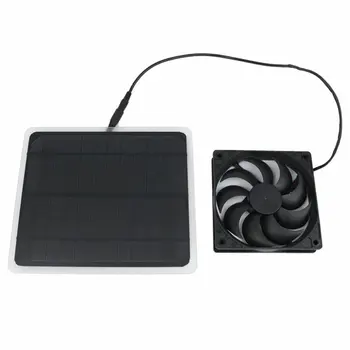 

10w Solar Power Panel Monocrystalline Silicon Usb Solar PanelDc Crocodile Clip Output Outdoor Camping Power Solar Panel+fan