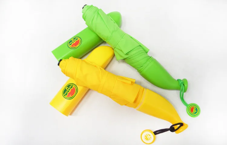 Cute Child Banana Umbrella Factory Wholesale Creative Portable Pencil Folding Umbrella Umbrellas for Children Gift Ideas
