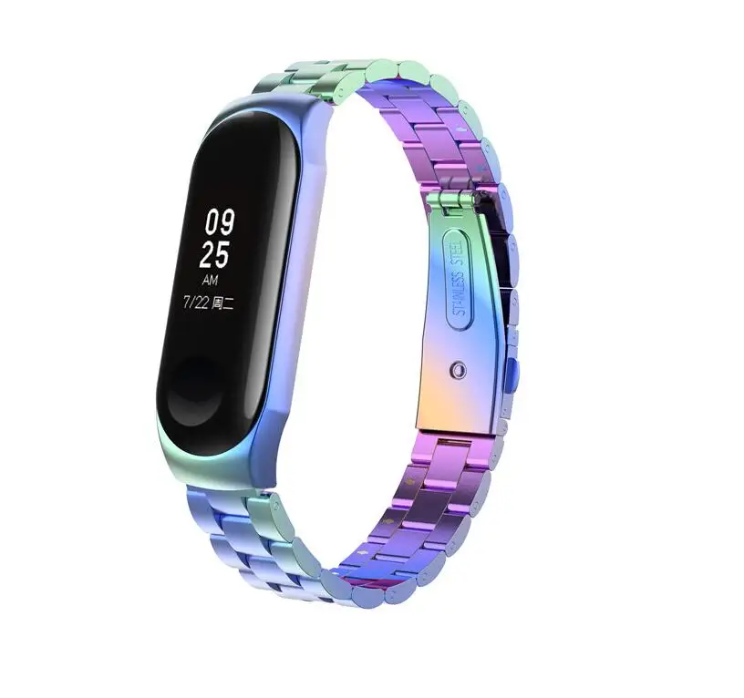Ремешок на запястье для xiaomi mi band 3 4 mi band 4 сменный металлический ремешок на запястье браслет из нержавеющей стали напульсники+ металлический чехол