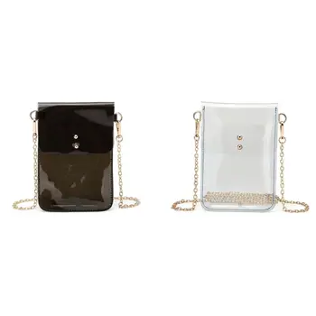 

Women Clear Mobile Phone Pouch Mini Crossbody Single Shoulder Bag 35EF