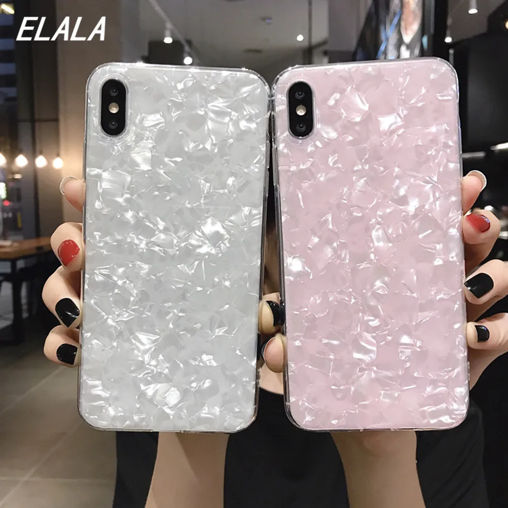 

Sparkle Bling Shell Pattern Phone Case for Galaxy A51 A71 S20 Ultra Note 20 S10 E S9 S8 Plus A70 A60 Shockproof Dream Back Cover