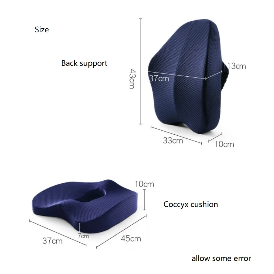 Эргономичный дизайн поясничная поддержка спины Подушка для копчика пены памяти дышащая ткань подходит для тела изгиба Подушка копчик боль стул подушка