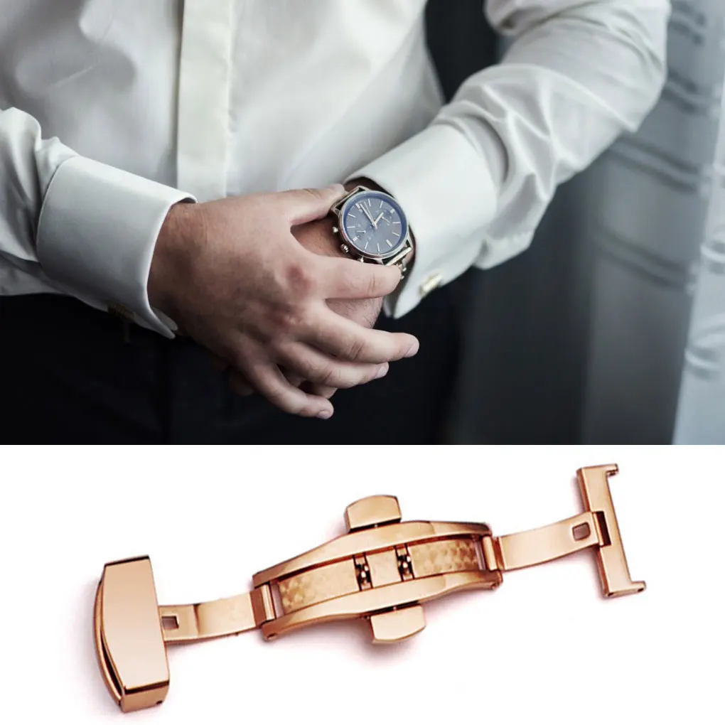 Stainless Steel Watchband Clasp Deployment Buckle for Watch Replaceable Accessories 22mm Black | Наручные часы