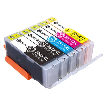 

Edible Ink Cartridges Replacement for Canon PGI280XXL CLI281XXL, work with PIXMA TR7520 TR8520 TS6120 TS6220 TS8120 TS8220