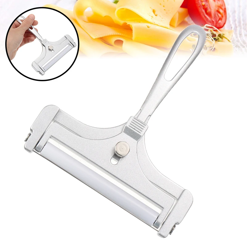 

Adjustable Cheese Slicer Cutter Slice Tool Butter Planer Grater With Wire Alloy 4.6''