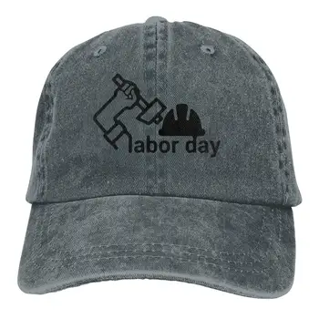 

Unisex Adjustable Yarn-Dyed Denim Baseball Caps Labor Day 24 Snapback Cap