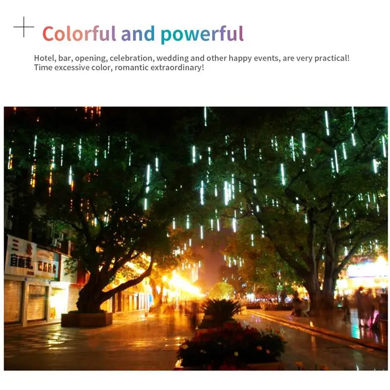 Горячая строка Водонепроницаемый 30/50 см 8 трубка праздник метеоритный светодиодный освещение для помещений и улицы сада вечерние Декоративные праздник света