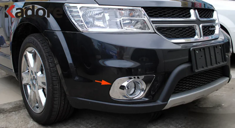 Для Dodge Journey 2013 2014 ABS хромированный передний противотуманный светильник накладка