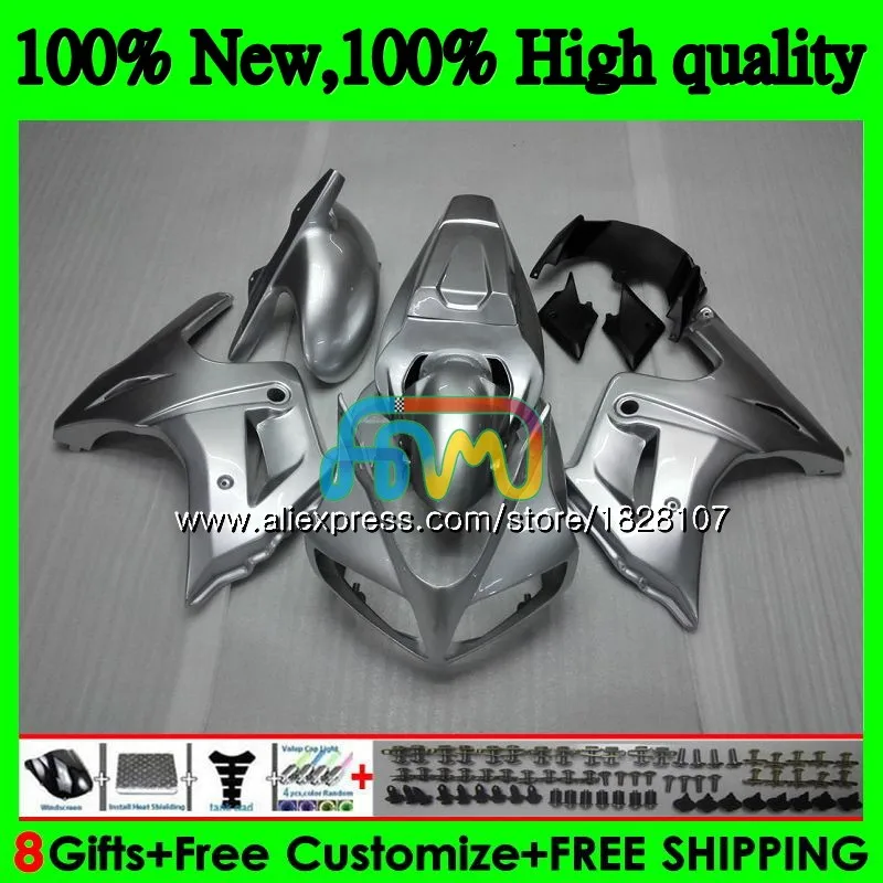 SV650S для SUZUKI SV650 1000 03 04 05 06 07 08 Глянец серебристо-47BS. 8 SV1000S SV 650S 1000 2003 2004 2005 2006 2007 2008 обтекатель